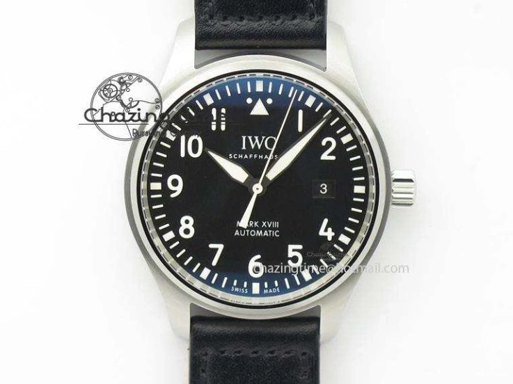 MIROTIME 0212 Mark XVIII IW327001 V6F Best Edition Black Dial On Black Leather Strap A Tailored 7307